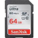 64 GB - SDXC Hukommelseskort & USB Stik SanDisk Ultra SDXC Class 10 UHS-I U1 80MB/s 64GB