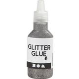 Hobbyartikler Creotime Glitter Glue Silver 25ml