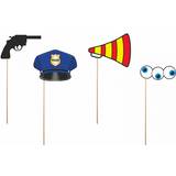 PartyDeco Photoprops Police Officer 4-pack
