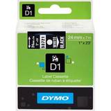 Markeringsbånd Dymo Label Cassette D1 Black on White 2.4cmx7m