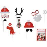 Fotoprops, Partyhatte & Ordensbånd Photoprops Christmas 12-pack