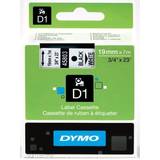 Mærkningsmaskiner & Etiketter Dymo Label Cassette D1 Black on White 1.9cmx7m