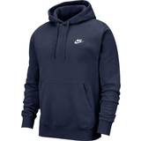 Hoodies - Unisex Sweatere Nike Sportswear Club Fleece Pullover Hoodie - Midnight Navy/Midnight Navy/White