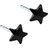 Blomdahl Star Earrings - Silver/Black