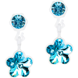 Blomdahl Smykker Blomdahl Flower Earrings - White/Blue