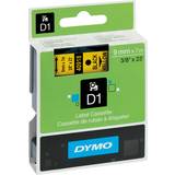 Kontorartikler Dymo Label Cassette D1 Black on Yellow 0.9cmx7m