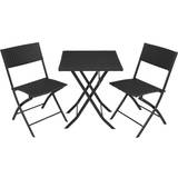 Foldbare / Sammenklappelige Havemøbelsæt Havemøbel tectake Trevi Havemøbelsæt, 1 borde inkl. 2 stole