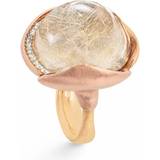 Ole Lynggaard Lotus Ring 4 - Rose Gold/Gold/Rutile Quartz/Diamonds