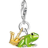 Thomas Sabo Charm Club Frog Prince Charm Pendant - Silver/Gold/Green