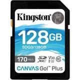 128 GB - SDXC - V30 Hukommelseskort Kingston Canvas Go! Plus SDXC Class 10 UHS-I U3 V30 170/90MB/s 128GB