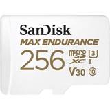 Class 10 - microSDXC Hukommelseskort SanDisk Max Endurance microSDXC Class 10 UHS-I U3 V30 256GB