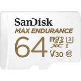 64 GB - Class 10 Hukommelseskort & USB Stik SanDisk Max Endurance microSDXC Class 10 UHS-I U3 V30 64GB