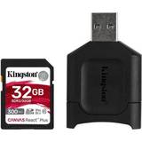 SDHC - USB 3.0/3.1 (Gen 1) Hukommelseskort & USB Stik Kingston Canvas React Plus SDHC Class 10 UHS-II U3 ​​V90 300/260MB/s 32GB