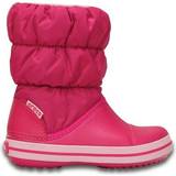 Crocs Vintersko Børnesko Crocs Kid's Winter Puff Boot - Candy Pink