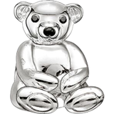 Sort Charms & Vedhæng Thomas Sabo Teddy Bear Bead Charm - Silver/Black