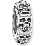 Thomas Sabo Karma Stopper Skull Bead Charm - Silver/Black