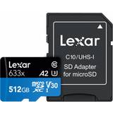 LEXAR 512 GB Hukommelseskort LEXAR High Performance microSDXC Class 10 UHS-I U3 633x 512GB