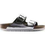 Sølv Hjemmesko & Sandaler Birkenstock Arizona Soft Footbed Leather - Metallic Silver