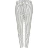 Nylon - Stribede Bukser & Shorts Only Poptrash Trousers - White/Cloud Dancer