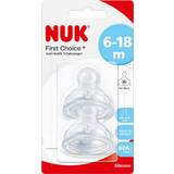 Nuk Transparent Babyudstyr Nuk First Choice+ Size 2 M Silicone Teat 6-18m 2-pack