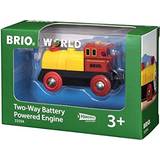 Tog BRIO Batteridrevet tovejs lokomotiv, rødt/gult 33594