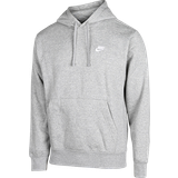 Dame Sweatere Nike Sportswear Club Fleece Pullover Hoodie - Dark Grey Heather/Matte Silver/White
