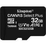 MicroSDHC Hukommelseskort Kingston Canvas Select Plus microSDHC Class 10 UHS-I U1 V10 A1 100MB/s 32GB