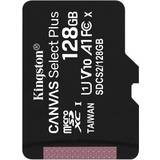 Kingston 128 GB Hukommelseskort Kingston Canvas Select Plus microSDXC Class 10 UHS-I U1 V10 A1 100MB/s 128GB