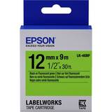 Epson Labelworks Black on Fluorescent Green