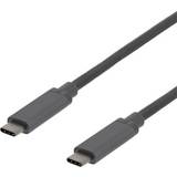 3.1 (gen.2) - Grå Kabler Deltaco Power USB C-USB C 3.1 (Gen.2) 1m