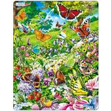 Puslespil til børn Gulvpuslespil Larsen Butterflies in a Beautiful Flower Field 42 Pieces