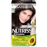 Garnier Plejende Hårfarver & Farvebehandlinger Garnier Nutrisse Cream #3.0 Dark Brown