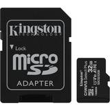V10 Hukommelseskort Kingston Canvas Select Plus microSDHC Class 10 UHS-I U1 V10 A1 100MB/s 32GB +Adapter (3-pack)