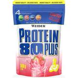 Blandede proteiner Proteinpulver Weider Protein 80 Plus Strawberry 500g