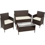 Plast Loungesæt Havemøbel tectake Madeira Loungesæt, 1 borde inkl. 2 stole & 1 sofaer