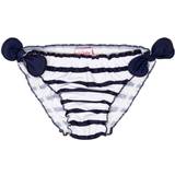 Babyer - Lycra Badetøj Petit Crabe Gia Wavy Bikini Pants - White/Blue (28-WH-BL)