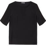 Minimum Sort Overdele Minimum Elvire Short Sleeved Blouse - Black