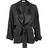 Rodebjer Bluser Rodebjer Kimono Tennessee Twill Bluse - Black