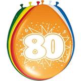 Folat Latex Ballon 80th Birthday 8-pack