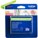 Brother P-Touch Labelling Tape White on Lime Green