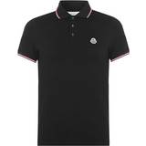 Moncler Bomuld Overdele Moncler Polo Shirt - Black
