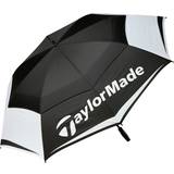 Nylon Paraplyer TaylorMade Double Canopy Golf Umbrella - Black/White/Charcoal