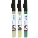Plus Kuglepenne Plus Color Acrylic Paint Green Shades Markers 1.2mm 3-pack