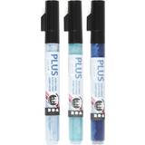 Plus Kuglepenne Plus Color Acrylic Paint Blue Shades Markers 1.2mm 3-pack