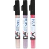 Plus Kuglepenne Plus Color Acrylic Paint Pink & Purple Shades Markers 1.2mm 3-pack