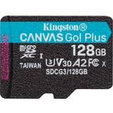Kingston 128 GB - USB Type-C - microSDXC Hukommelseskort Kingston Canvas Go! Plus microSDXC Class 10 UHS-I U3 V30 A2 170/90MB/s 128GB