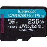 Class 10 - V30 Hukommelseskort Kingston Canvas Go! Plus microSDXC Class 10 UHS-I U3 V30 A2 170/90MB/s 256GB