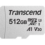 512 GB Hukommelseskort Transcend 300S microSDXC Class 10 UHS-I U3 V30 A1 512GB +Adapter