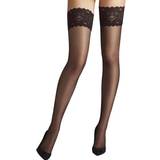 Blomstrede - Midikjoler - Nylon Tøj Wolford Satin Touch 20 Stay-Up - Nearly Black