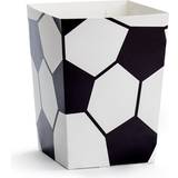 Tallerkener, Glas & Bestik PartyDeco Popcorn Box Football White/Black 6-pack